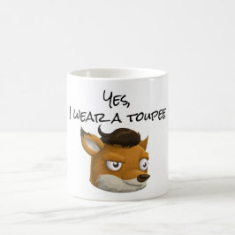 Grappige vos toupe sarcasme gag cadeau koffiemok
