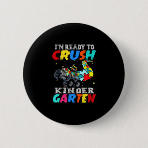 Grappige vrachtwagen autisme puzzel verpletteren k ronde button 5,7 cm