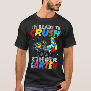Grappige vrachtwagen autisme puzzel verpletteren k t-shirt
