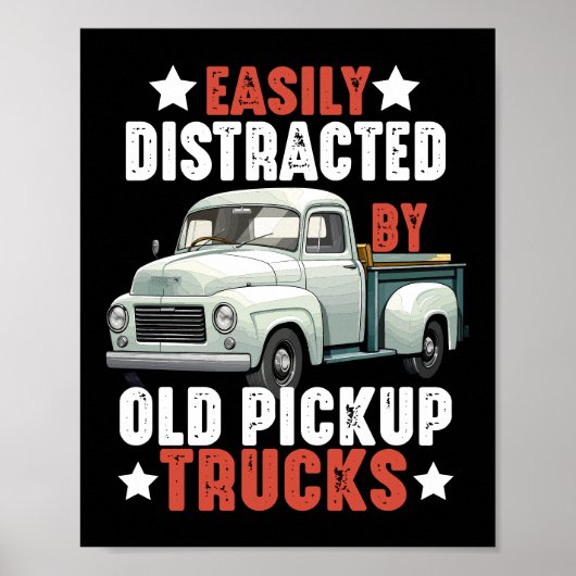 Grappige vrachtwagen gemakkelijk afgeleid door oud poster (Voorkant)