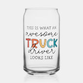 Grappige vrachtwagenchauffeur | Geweldige takelwag Blikvorm Glas (Voorkant)