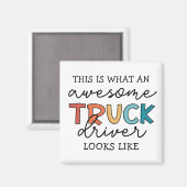 Grappige vrachtwagenchauffeur | Geweldige takelwag Magneet (Voorkant / Achterkant)