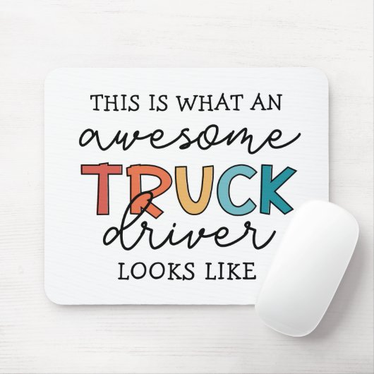 Grappige vrachtwagenchauffeur | Geweldige takelwag Muismat (Met muis)