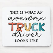 Grappige vrachtwagenchauffeur | Geweldige takelwag Muismat (Voorkant)