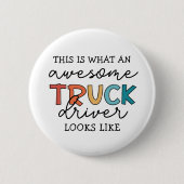 Grappige vrachtwagenchauffeur | Geweldige takelwag Ronde Button 5,7 Cm (Voorkant)