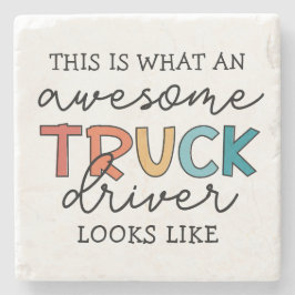 Grappige vrachtwagenchauffeur | Geweldige takelwag Stenen Onderzetter