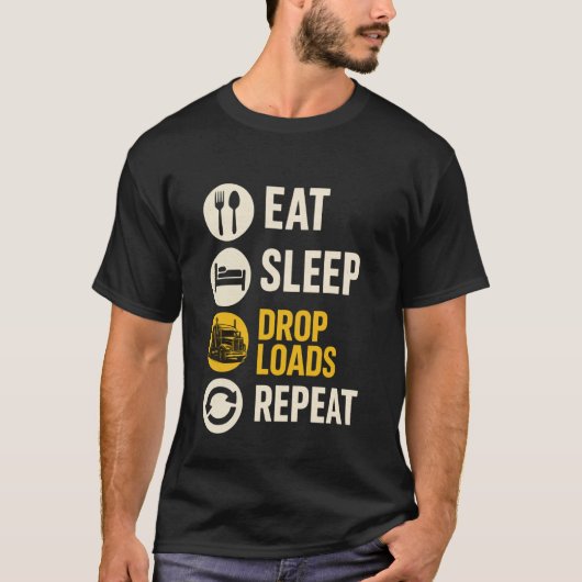 Grappige vrachtwagenchauffeur grap joke vrachtwage t-shirt (Voorkant)
