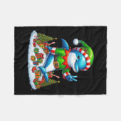 Grappige Vrede Hand Dolfijn Elf Kerst Vrouwen Mann Fleece Deken (Voorkant (Horizontaal))