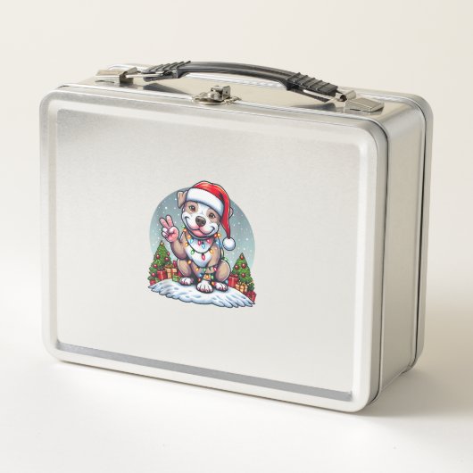 Grappige Vrede Hand Pitbull Kerstverlichting Vrouw (Voorkant)