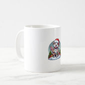 Grappige Vrede Hand Pitbull Kerstverlichting Vrouw Koffiemok (Voorkant links)