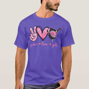 Grappige Vrede Liefde Golf Speler Sport Liefhebber T-shirt