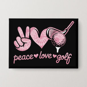 Grappige Vrede Liefde Golf Speler Sportliefhebbers Button