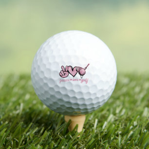 Grappige Vrede Liefde Golf Speler Sportliefhebbers Golfballen
