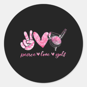 Grappige Vrede Liefde Golf Speler Sportliefhebbers Ronde Sticker