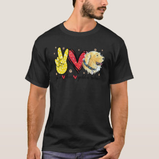 Grappige Vrede Liefde Goud Retriever Hond T-shirt