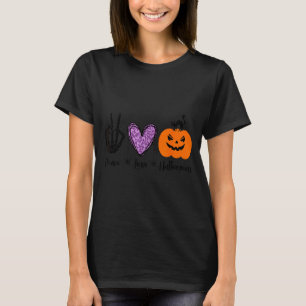 Grappige Vrede Liefde Halloween Zwarte Kat T-shirt