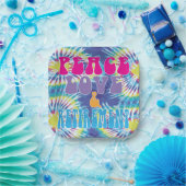 Grappige Vrede Liefde & Pensioen partij Papieren Bordje (Feest)