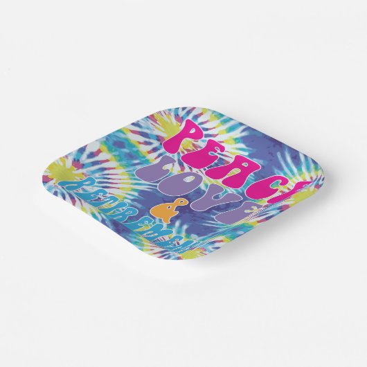 Grappige Vrede Liefde & Pensioen partij Papieren Bordje (Gebogen)