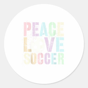 Grappige Vrede Liefde Voetbal Vrouwen Doel Meisje  Ronde Sticker