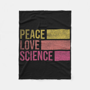 Grappige Vrede Liefde Wetenschap Liefhebbers Wisku Fleece Deken