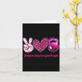 Grappige Vrede Liefde Workout Gym Gewichten Gymer  Kaart (Gele Bloem)