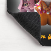 Grappige vrede. Liefs. Bellbottom. Hamster Supergr Muismat (Hoek)