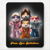 Grappige vrede. Liefs. Bellbottom. Hamster Supergr Muismat (Voorkant)