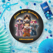 Grappige vrede. Liefs. Bellbottom. Hamster Supergr Papieren Bordje (Feest)