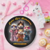 Grappige vrede. Liefs. Bellbottom. Hamster Supergr Papieren Bordje (Feest)