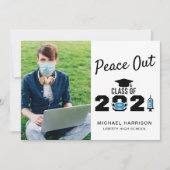 Grappige Vrede uit Klasse van 2021 Foto Afstuderen Aankondiging (Voorkant)