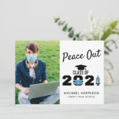 Grappige Vrede uit Klasse van 2021 Foto Afstuderen Aankondiging (Staand voorkant)