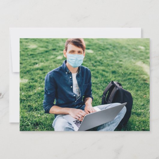 Grappige Vrede uit Klasse van 2021 Foto Afstuderen Aankondiging (Achterkant)