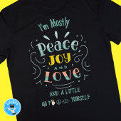 Grappige Vrede Vreugde Liefde Verlichting Mindfuln T-shirt