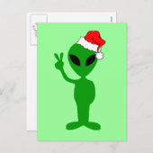 Grappige vredes vreemde santa feestdagenkaart (Voorkant / Achterkant)