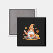 Grappige Vredesdwerg Halloween Thanksgiving Pompoe Magneet (Voorkant / Achterkant)