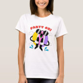 Grappige vreemde “Party On!” T-shirt (Voorkant)