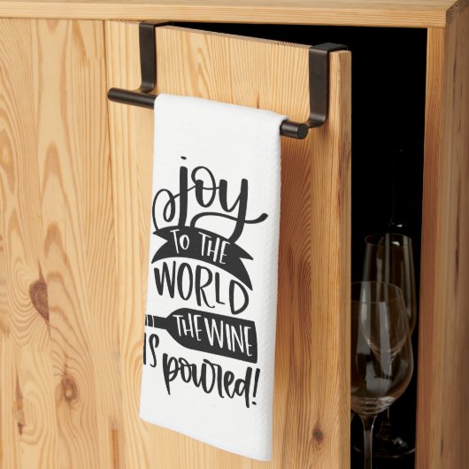 Grappige vreugde dat de wijn wordt geschonken theedoek (Derde Gevouwen)