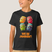 Grappige vreugdevolle jumping potten van Jubilant T-shirt (Voorkant)