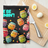 Grappige vreugdevolle jumping potten van Jubilant Theedoek (Quarter Fold)