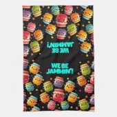 Grappige vreugdevolle jumping potten van Jubilant Theedoek (Verticaal)