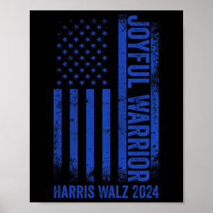 Grappige vreugdevolle krijger Harris Waltz 2024 Am Poster