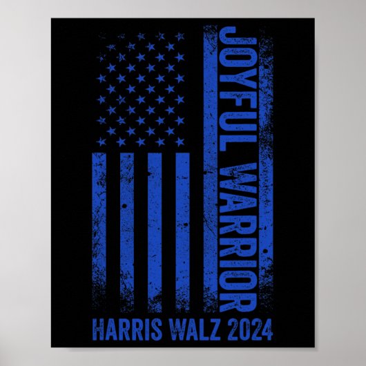 Grappige vreugdevolle krijger Harris Waltz 2024 Am Poster (Voorkant)