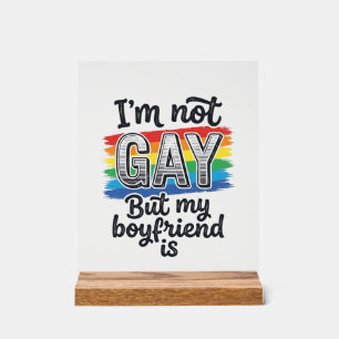 Grappige vriend Pride vintage gravering shirt Desi Acryl Bord