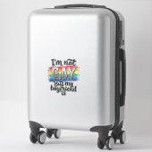 Grappige vriend Pride vintage gravering shirt Desi Sticker (Koffer)