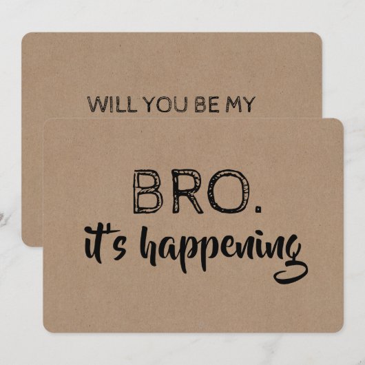 Grappige Vriend Van De Bruidegom Of Getuige Voorst Kaart (Voorkant / Achterkant)