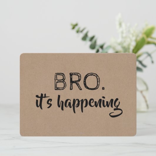 Grappige Vriend Van De Bruidegom Of Getuige Voorst Kaart (Staand voorkant)