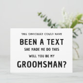 Grappige Vriend Van De Bruidegom Voorstelkaart | G Kaart (Staand voorkant)