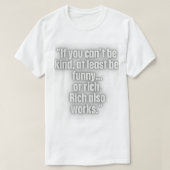 Grappige Vriendelijkheid & Geld Quote T-Shirt – Hu (Design voorkant)