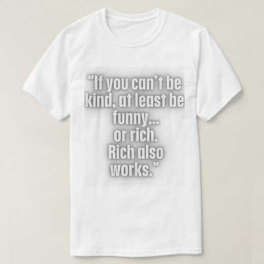 Grappige Vriendelijkheid & Geld Quote T-Shirt – Hu (Design voorkant)