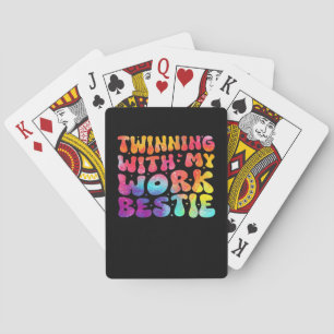Grappige vrienden die zich verbinden met mijn werk pokerkaarten